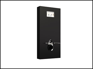 Cisterna empotrada QR-INOX botón negra